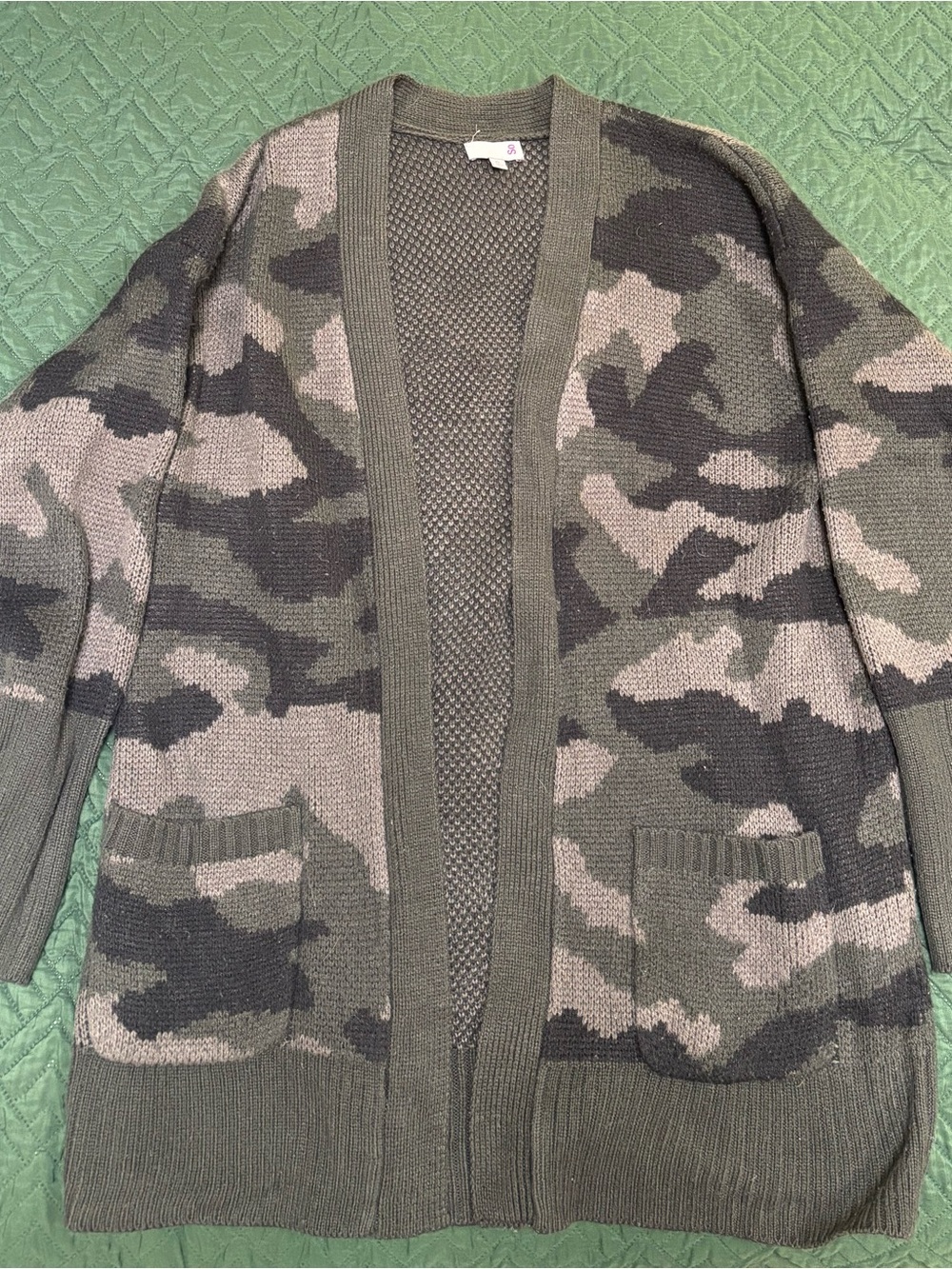 SO Olive & Taupe Knit Cardigan